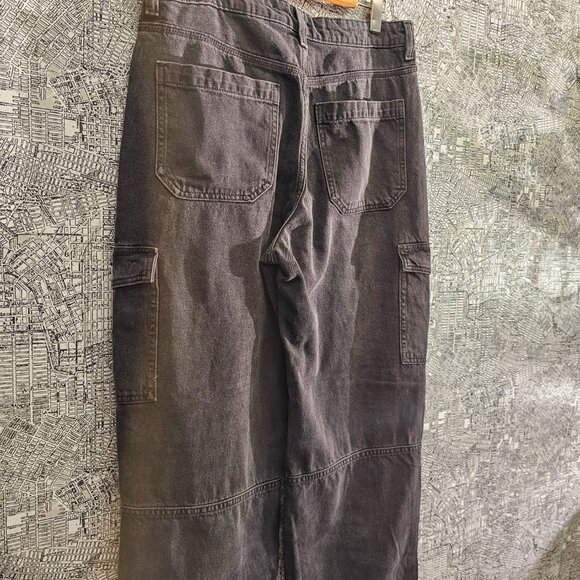 H&M Black Denim Cargo Jeans | Sz 10| - Picture 3 of 7